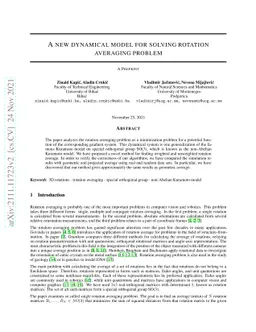 A new dynamical model for solving rotation averaging problem