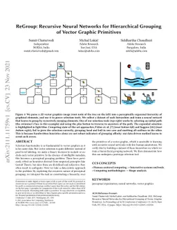 ReGroup: Recursive Neural Networks for Hierarchical Grouping of Vector
  Graphic Primitives