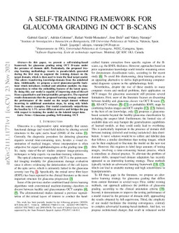 A self-training framework for glaucoma grading in OCT B-scans