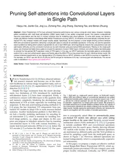 Pruning Self-attentions into Convolutional Layers in Single Path