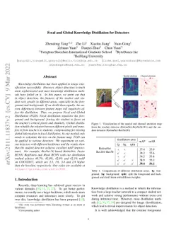 Focal and Global Knowledge Distillation for Detectors