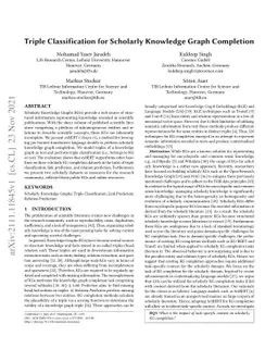 Triple Classification for Scholarly Knowledge Graph Completion