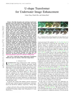 U-shape Transformer for Underwater Image Enhancement