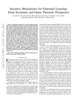 Incentive Mechanisms for Federated Learning: From Economic and Game
  Theoretic Perspective