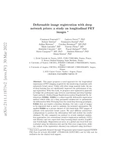 Deformable image registration with deep network priors: a study on
  longitudinal PET images