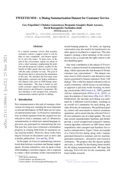 TWEETSUMM -- A Dialog Summarization Dataset for Customer Service