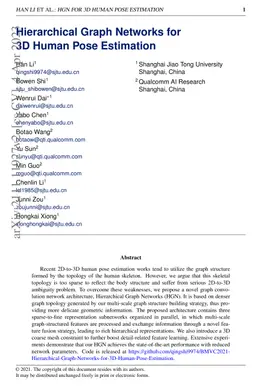 Hierarchical Graph Networks for 3D Human Pose Estimation