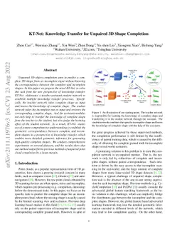 KTNet: Knowledge Transfer for Unpaired 3D Shape Completion