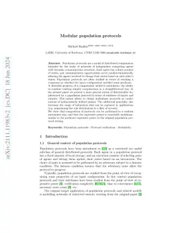 Modular population protocols