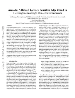 Armada: A Robust Latency-Sensitive Edge Cloud in Heterogeneous
  Edge-Dense Environments