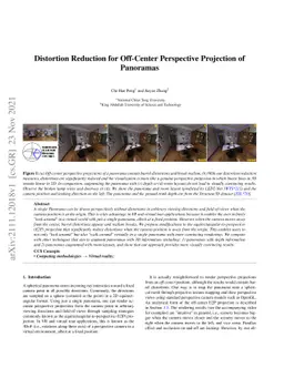 Distortion Reduction for Off-Center Perspective Projection of Panoramas