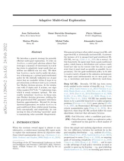 Adaptive Multi-Goal Exploration