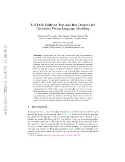 UniTAB: Unifying Text and Box Outputs for Grounded Vision-Language
  Modeling