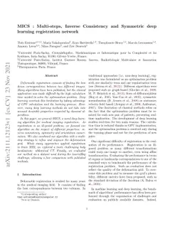 MICS : Multi-steps, Inverse Consistency and Symmetric deep learning
  registration network