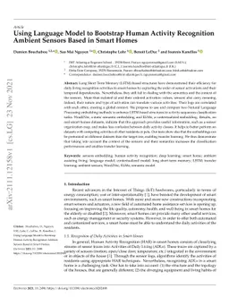 Using Language Model to Bootstrap Human Activity Recognition Ambient
  Sensors Based in Smart Homes