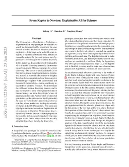 From Kepler to Newton: Explainable AI for Science