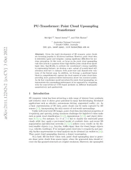 PU-Transformer: Point Cloud Upsampling Transformer