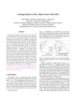 An Image Patch is a Wave: Phase-Aware Vision MLP