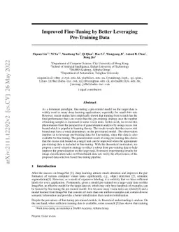 Improved Fine-Tuning by Better Leveraging Pre-Training Data