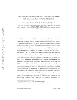 Two-stage Rule-induction Visual Reasoning on RPMs with an Application to
  Video Prediction