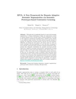 SPCL: A New Framework for Domain Adaptive Semantic Segmentation via
  Semantic Prototype-based Contrastive Learning