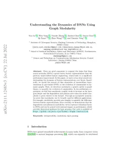 Understanding the Dynamics of DNNs Using Graph Modularity