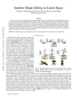 Intuitive Shape Editing in Latent Space