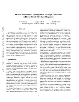 Octree Transformer: Autoregressive 3D Shape Generation on Hierarchically
  Structured Sequences