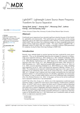 LightSAFT: Lightweight Latent Source Aware Frequency Transform for
  Source Separation