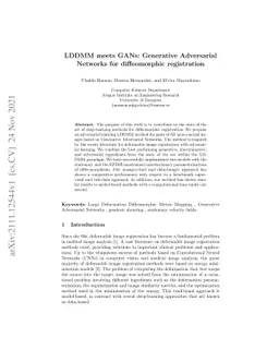 LDDMM meets GANs: Generative Adversarial Networks for diffeomorphic
  registration