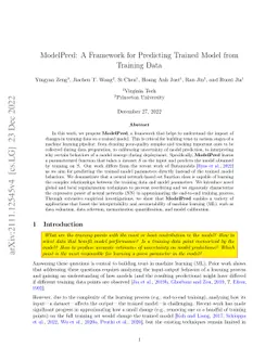 ModelPred: A Framework for Predicting Trained Model from Training Data