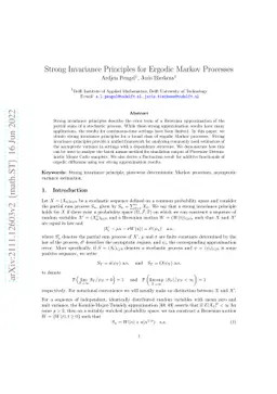 Strong Invariance Principles for Ergodic Markov Processes