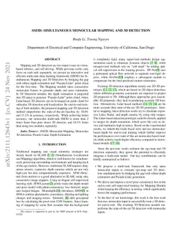 SM3D: Simultaneous Monocular Mapping and 3D Detection
