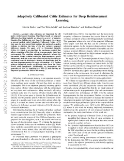 Adaptively Calibrated Critic Estimates for Deep Reinforcement Learning