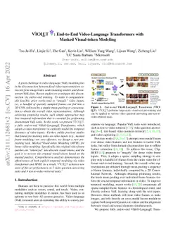 VIOLET : End-to-End Video-Language Transformers with Masked Visual-token
  Modeling