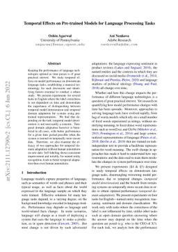 Temporal Effects on Pre-trained Models for Language Processing Tasks