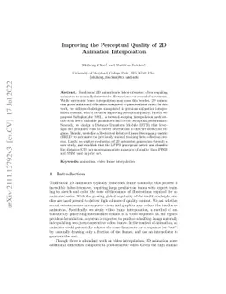 Improving the Perceptual Quality of 2D Animation Interpolation