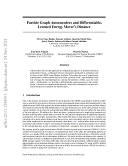 Particle Graph Autoencoders and Differentiable, Learned Energy Mover's
  Distance