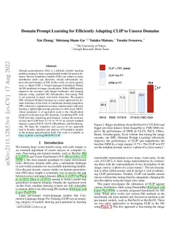 Domain Prompt Learning for Efficiently Adapting CLIP to Unseen Domains