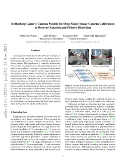 Rethinking Generic Camera Models for Deep Single Image Camera
  Calibration to Recover Rotation and Fisheye Distortion