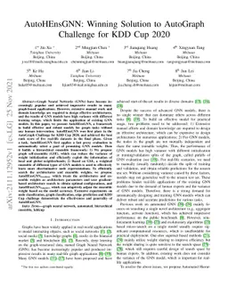 AutoHEnsGNN: Winning Solution to AutoGraph Challenge for KDD Cup 2020