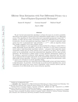 Efficient Mean Estimation with Pure Differential Privacy via a
  Sum-of-Squares Exponential Mechanism