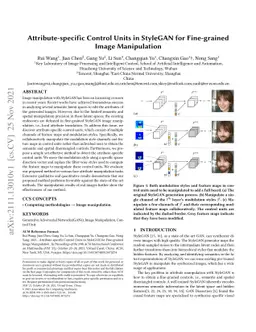 Attribute-specific Control Units in StyleGAN for Fine-grained Image
  Manipulation