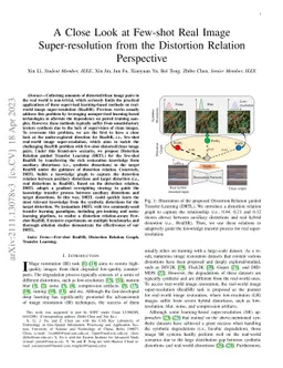 A Close Look at Few-shot Real Image Super-resolution from the Distortion
  Relation Perspective
