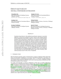 Group equivariant neural posterior estimation