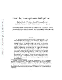 Unravelling multi-agent ranked delegations