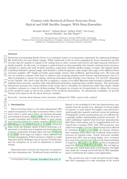 Country-wide Retrieval of Forest Structure From Optical and SAR
  Satellite Imagery With Deep Ensembles