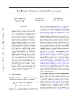 Randomized Stochastic Gradient Descent Ascent