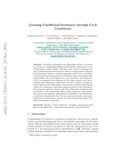 Learning Conditional Invariance through Cycle Consistency