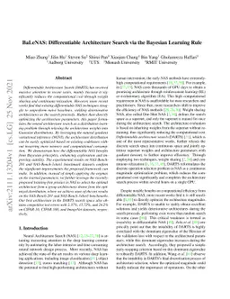 BaLeNAS: Differentiable Architecture Search via the Bayesian Learning
  Rule